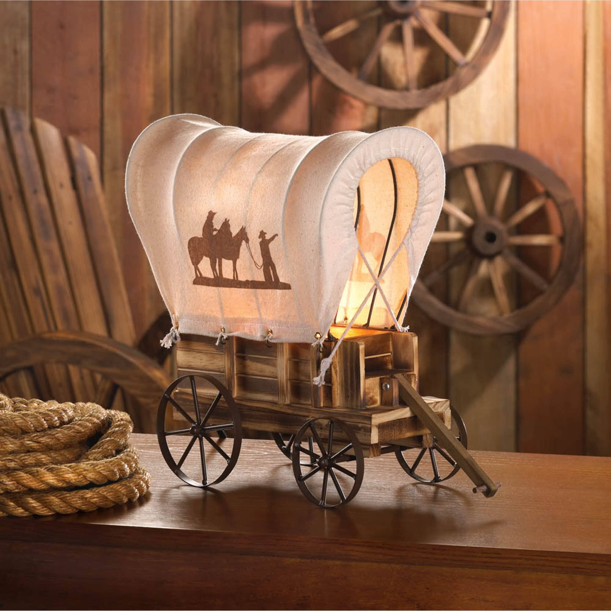 13" Western Wagon Table Lamp